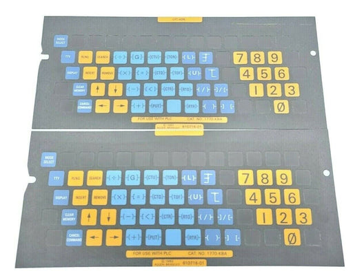 LOT OF 2 NEW ALLEN BRADLEY 610716-01 KEYBOARD OVERLAYS 1771-KBA