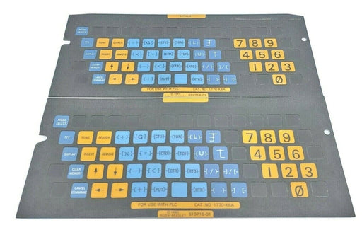 LOT OF 2 NEW ALLEN BRADLEY 610716-01 KEYBOARD OVERLAYS 1771-KBA