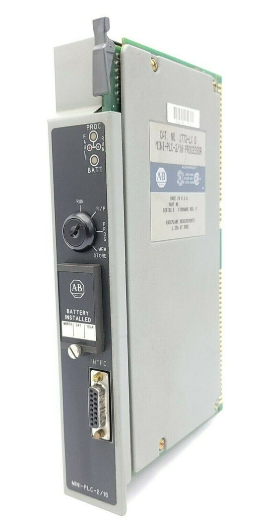 ALLEN BRADLEY 1772-LX D MINI-PLC-2/16 PROCESSOR SER. D FIRMWARE REV. F