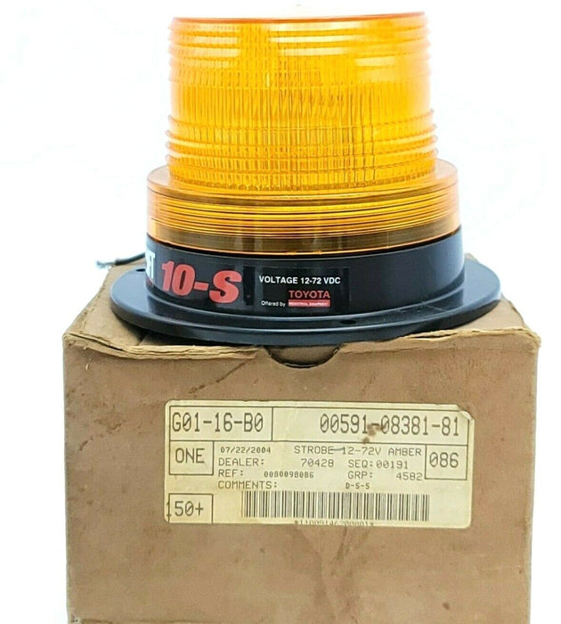 NIB TOYOTA STARLIFT TY00591-08381-81 STORBE 12/72V DC AMBER 00591-08381-81