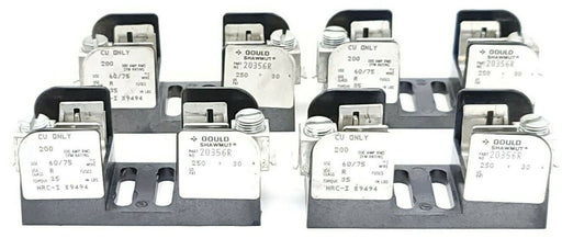 LOT OF 4 GOULD SHAWMUT 20356R FUSE BLOCKS 250V 30A