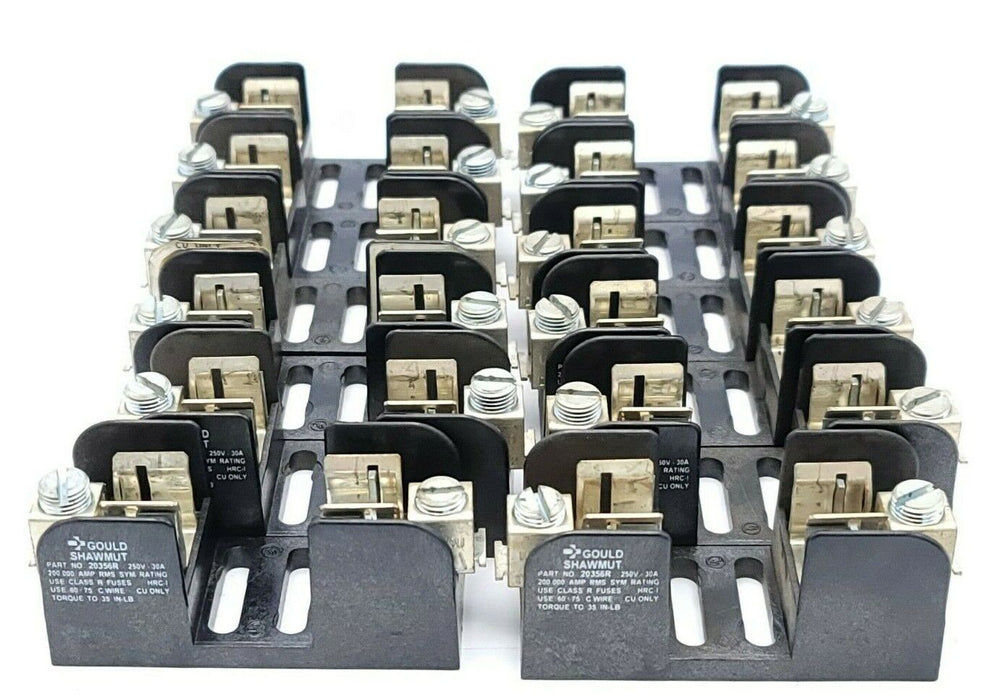 LOT OF 12 GOULD SHAWMUT 20356R FUSE BLOCKS 250V 30A
