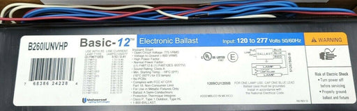 NIB UNIVERSAL LIGHTING TECHNOLOGY B260IUNVHP 000I ELECTRONIC BALLAST 120-277 VAC