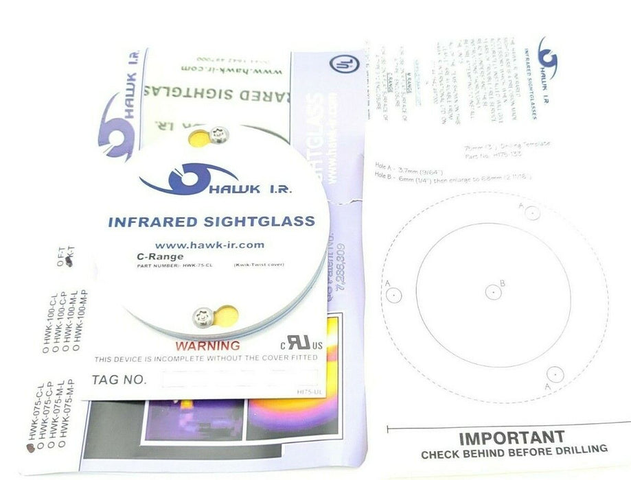 NEW HAWK I.R. HWK-75-CL INFRARED SIGHTGLASS C-RANGE HWK75CL