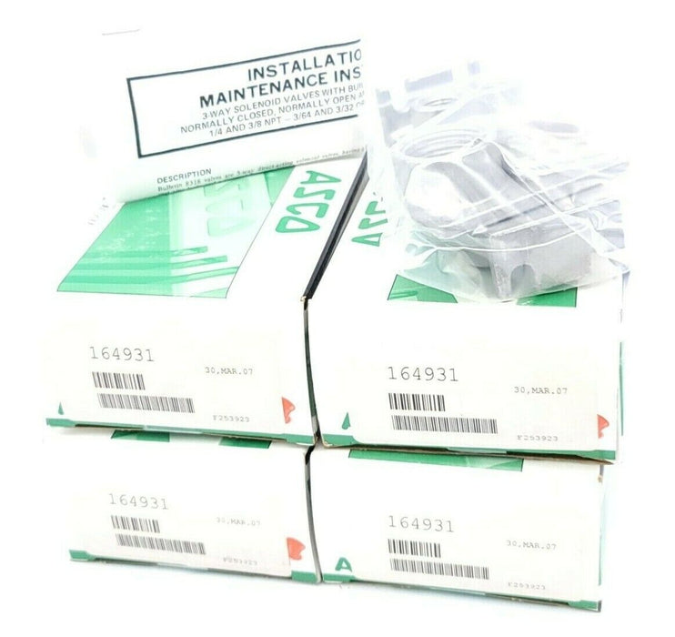 LOT OF 4 NIB ASCO 164931 VALVE KITS