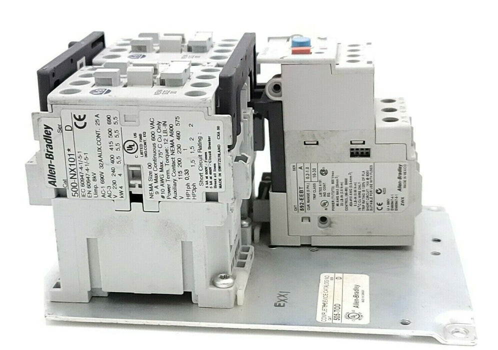 ALLEN BRADLEY 505-TOD FULL VOLTAGE REVERSING STARTER 505TOD SER. D