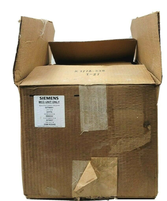 NIB SIEMENS U01FA MCC UNIT ONLY 480V 60HZ 3PH 30AMPS