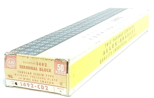 BOX OF 50 NEW ALLEN BRADLEY 1492-CD2 TERMINAL BLOCKS SER. A
