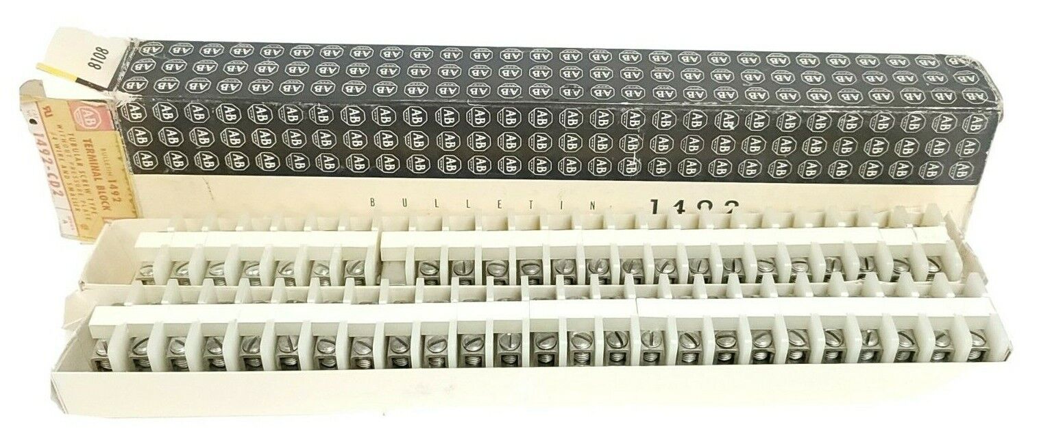 BOX OF 50 NEW ALLEN BRADLEY 1492-CD2 TERMINAL BLOCKS SER. A