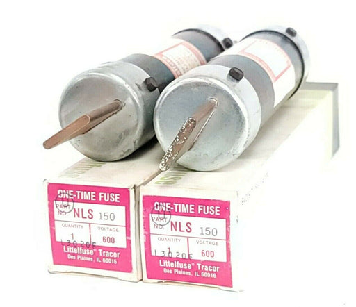 LOT OF 2 NIB LITTELFUSE NLS-150 ONE-TIME FUSES NLS150 600V