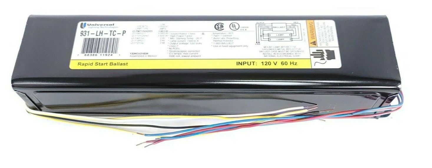 NIB UNIVERSAL LIGHTING TECHNOLOGIES 931LHTCP000I MAGNETIC BALLAST 120V 60HZ