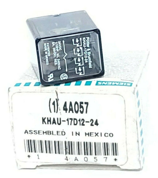NIB SIEMENS KHAU-17D12-24 RELAY 4PDT 120 VAC 24/28 VDC 5 AMP 14 BLADE