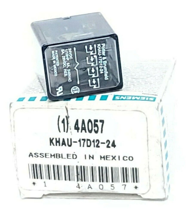 NIB SIEMENS KHAU-17D12-24 RELAY 4PDT 120 VAC 24/28 VDC 5 AMP 14 BLADE