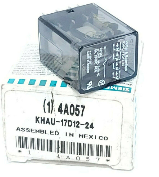 NIB SIEMENS KHAU-17D12-24 RELAY 4PDT 120 VAC 24/28 VDC 5 AMP 14 BLADE