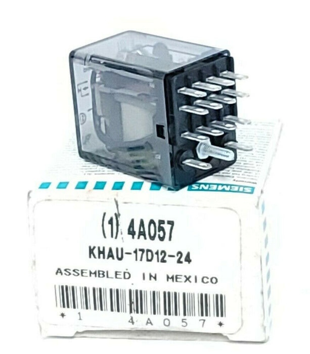 NIB SIEMENS KHAU-17D12-24 RELAY 4PDT 120 VAC 24/28 VDC 5 AMP 14 BLADE