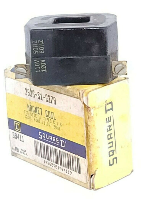 NIB SQUARE D 2936-S1-C27A MAGNET COIL 120V 60HZ 110V 50HZ 2936S1C27A