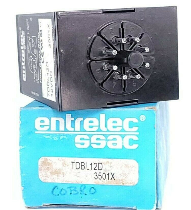 NIB ENTRELEC SSAC TDBL12D TIME DELAY RELAY 12VDC