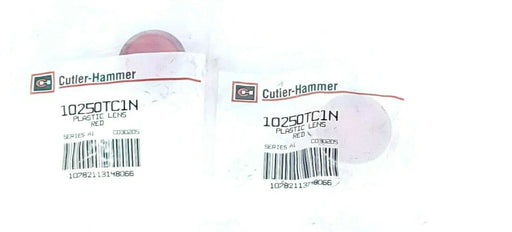 LOT OF 2 NEW CUTLER-HAMMER 10250TC1N PLASTIC LENSES RED SER. A1