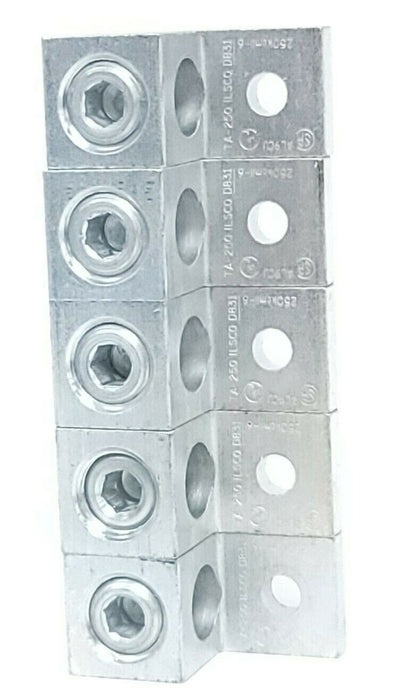 LOT OF 5 NEW ILSCO D831 LUGS TA-250