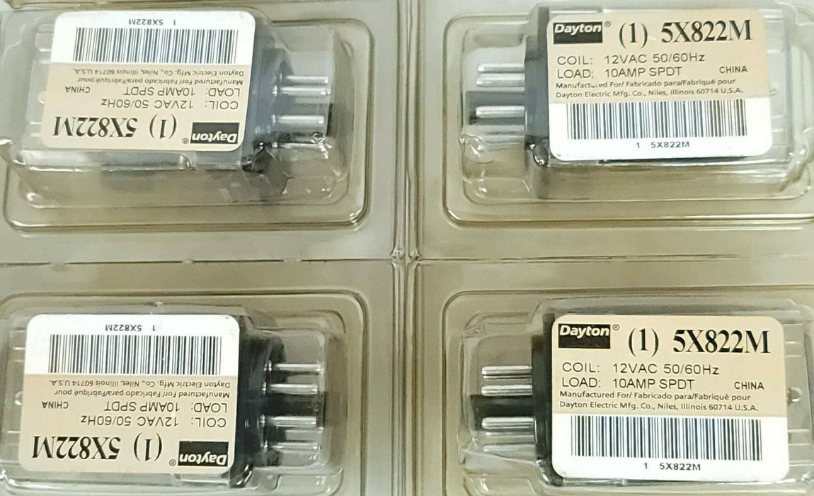 LOT OF 7 NEW DAYTON 5X822M GENERAL PURPOSE RELAYS