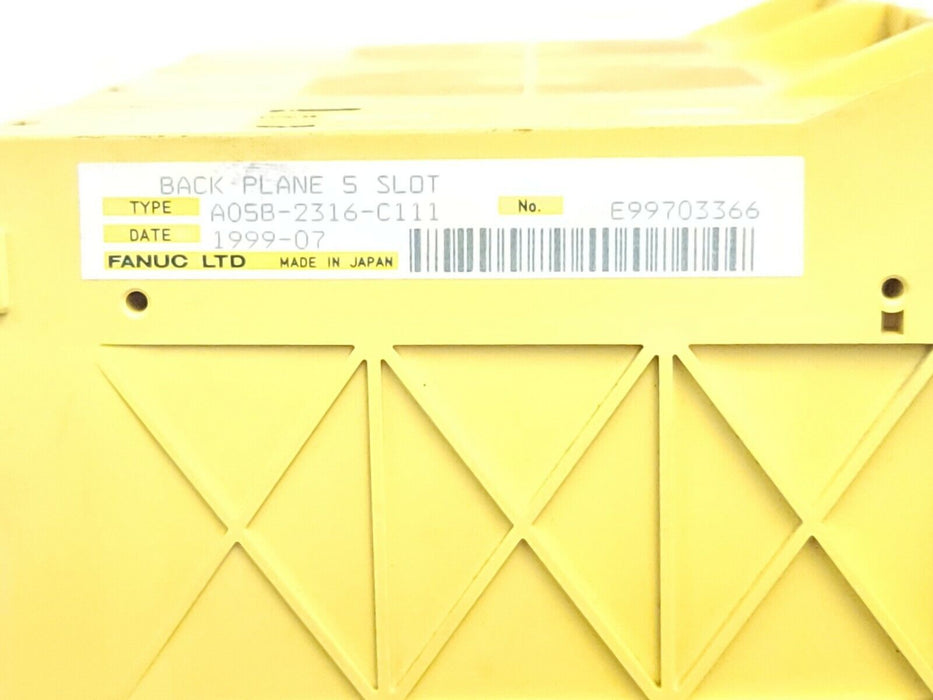 FANUC A05B-2316-C111 BACK PLANE 5-SLOT A20B-2001-0990/01A