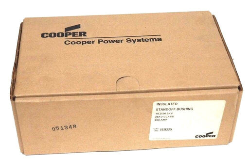 NIB COOPER ISB225 INSULATED STANDOFF BUSHING 220AMP, 15.2/26.3KV, 25KV CLASS