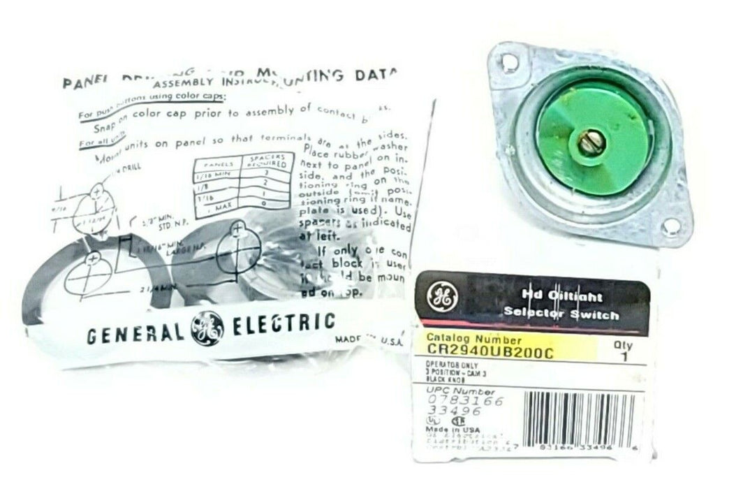NIB GENERAL ELECTRIC CR2940UB200C OPERATOR 3POS