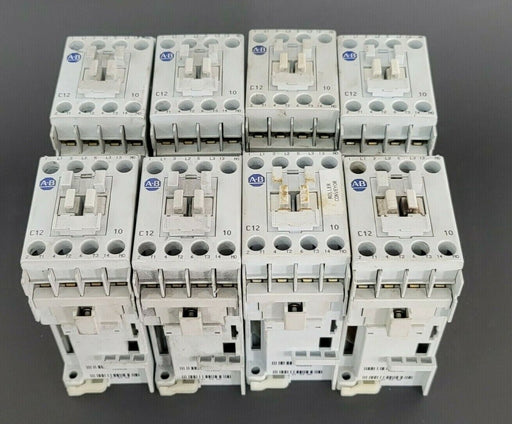 LOT OF 8 ALLEN BRADLEY 100-C12Z*10 CONTACTORS SER. A 100C12Z10A, 24V DC