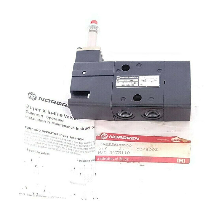 NEW NORGREN 1422350G000 SOLENIOD VALVE 2 TO 10 BAR