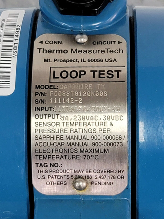NEW THERMO MEASURETECH MODEL SAPPHIRE TM LOOP TEST FG0SST0120N00S