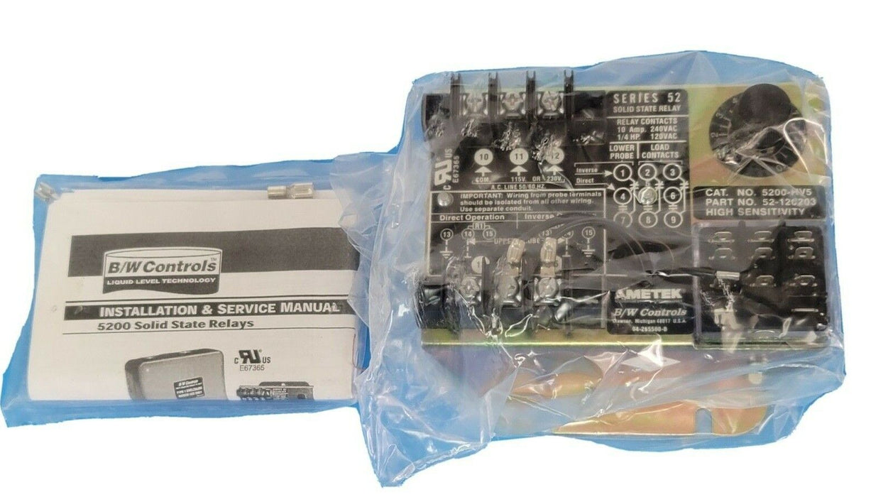 NIB AMETEK 5200-HV5 SERIES 52 SOLID STATE CONTROL RELAY P/N: 52-120203