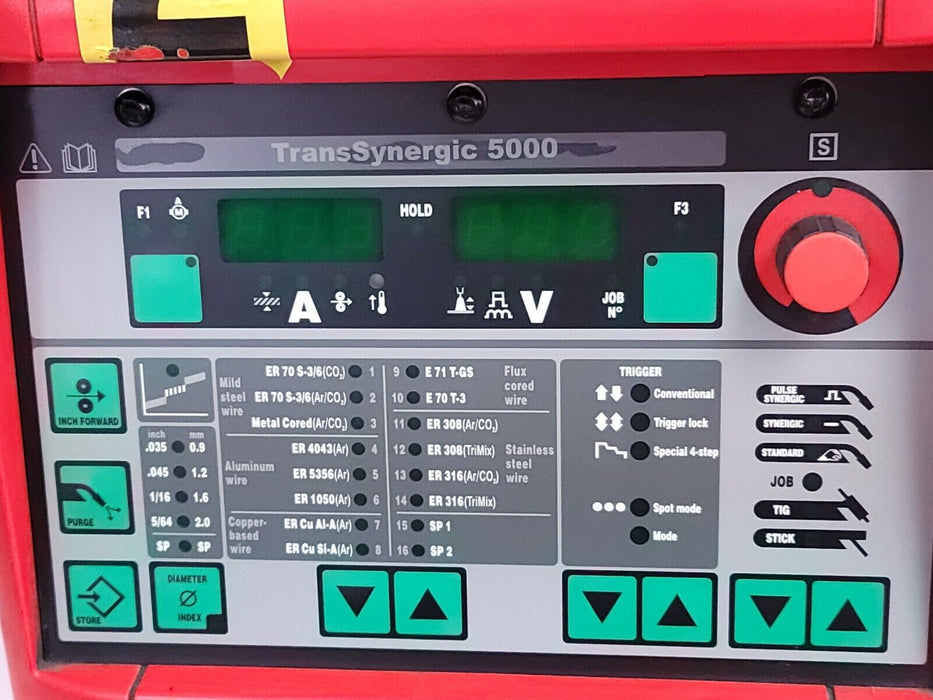 FRONIUS TRANSSYNERGIC 5000 C 460V ART NO. 4,075,098,801 WELDER 4,045,990