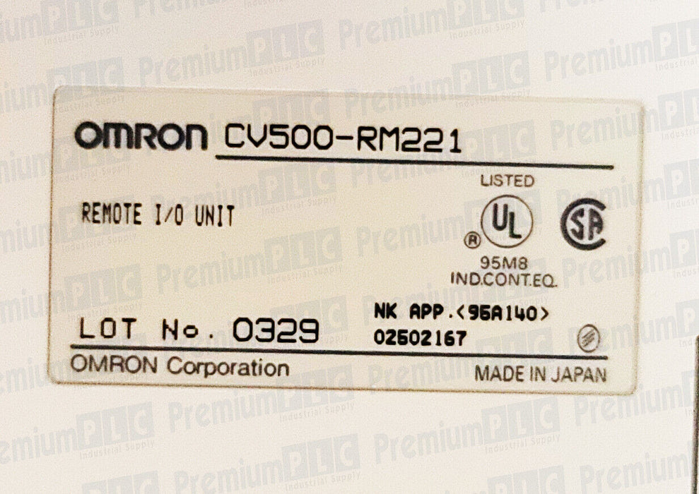 NEW OMRON CV500-RM221 SYSMAC REMOTE I/O CONTROL MODULE CV500RM221