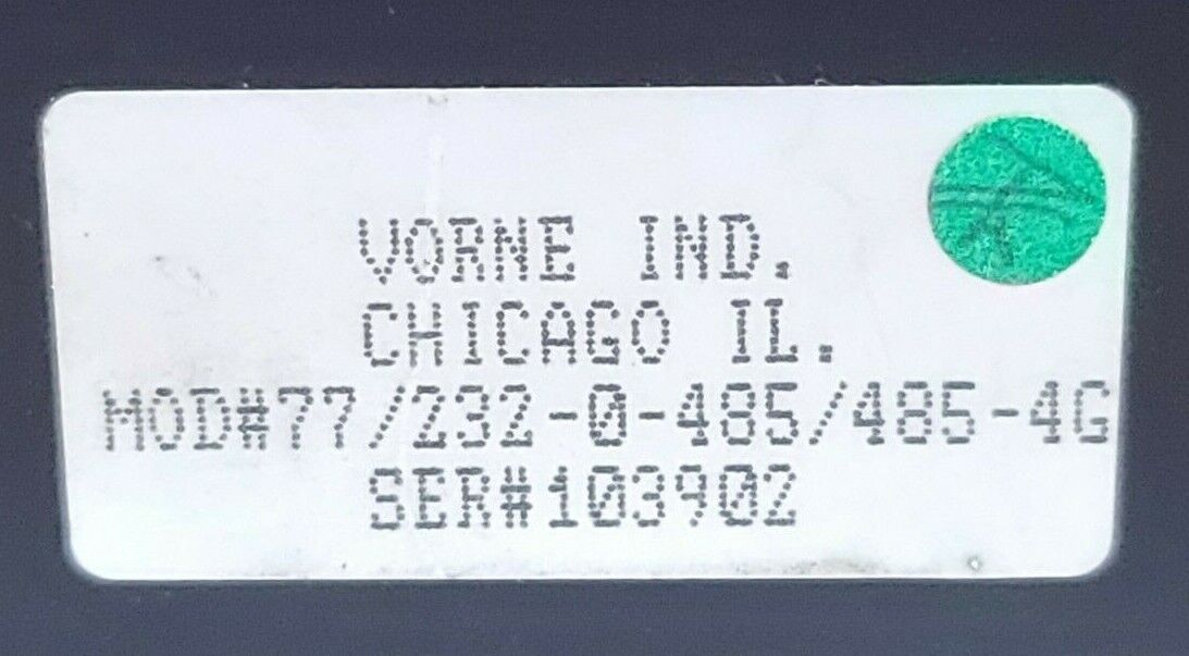 VORNE 77/232-0-485/485-4G DIGITAL DISPLAY COUNTER 4 DIGIT