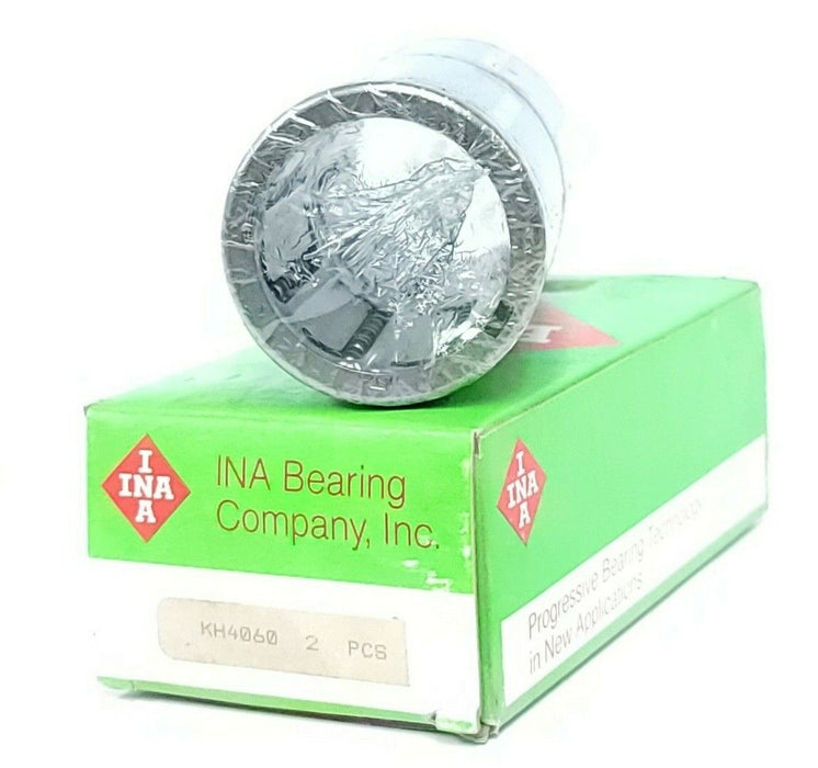 BOX OF 2 NEW INA KH4060 CLOSED ROUND RAIL BALL BUSHINGS