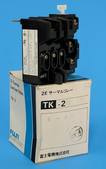 NIB FUJI ELECTRIC TK-2N/UL 2E THERMAL OVERLOAD RELAY TK-2 1NK1QN 4~6A