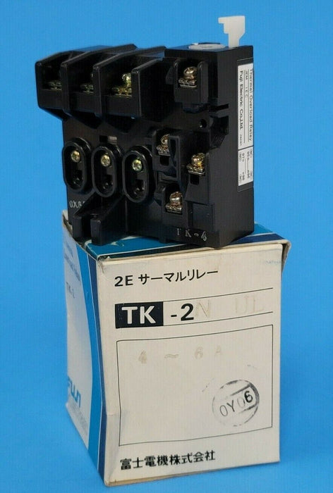 NIB FUJI ELECTRIC TK-2N/UL 2E THERMAL OVERLOAD RELAY TK-2 1NK1QN 4~6A