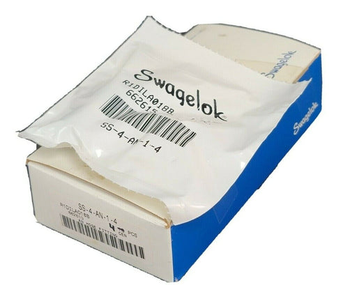 BOX OF 4 NEW SWAGELOK SS-4-AN-1-4 STAINLESS STEEL PIPE FITTING ADAPTERS