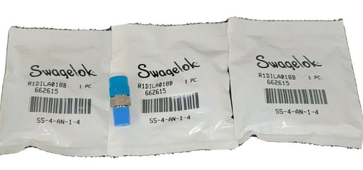 BOX OF 4 NEW SWAGELOK SS-4-AN-1-4 STAINLESS STEEL PIPE FITTING ADAPTERS