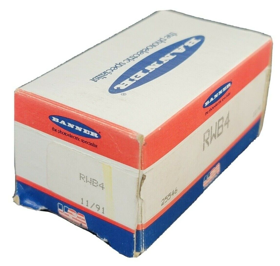 NIB BANNER RWB4 WIRING BASE MAXI BEAM TERMINAL BLOCK YELLOW