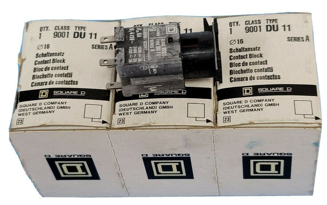 LOT OF 4 NIB SQUARE D 9001DU11 CONTACT BLOCKS 9001-DU11 SER. A