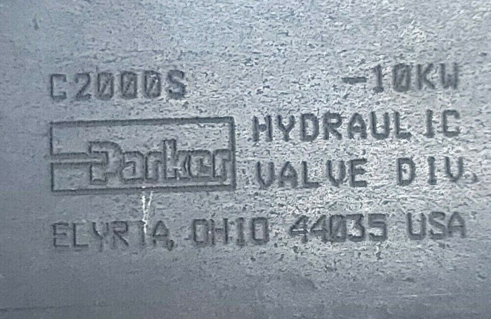 NIB PARKER C2000S CHECK VALVE C2000S-10KW 3000PSI 207 BAR MAX 70 CPM 265 LPM