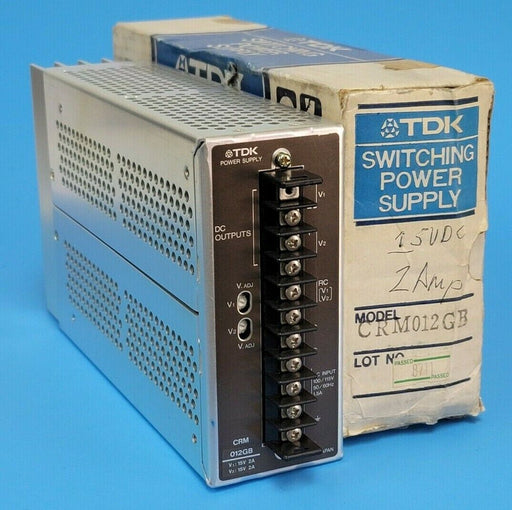 TDK CRM012GB SWITCHING POWER SUPPLY 60W 2AMP 15V OUTPUT 100/115V INPUT