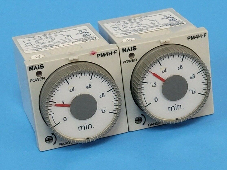 LOT OF 2 NAIS PM4H-F OFF-DELAY TIMERS ATC52343 PM4HF8-M-AC120V