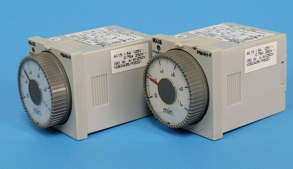 LOT OF 2 NAIS PM4H-F OFF-DELAY TIMERS ATC52343 PM4HF8-M-AC120V