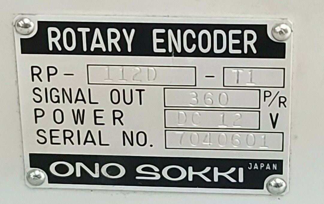 ONO SOKKI RP-112D-T1 ROTARY ENCODER RP112D, DC 12V
