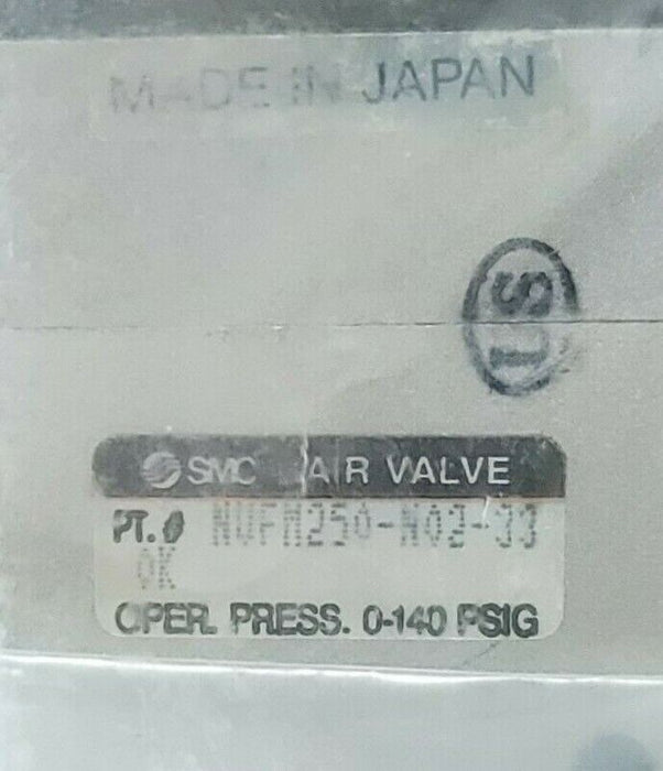 NIB SMC NVFM250-N02-33 MECHANICAL OPERATED VALVE NVFM250N0233, 0-140 PSIG