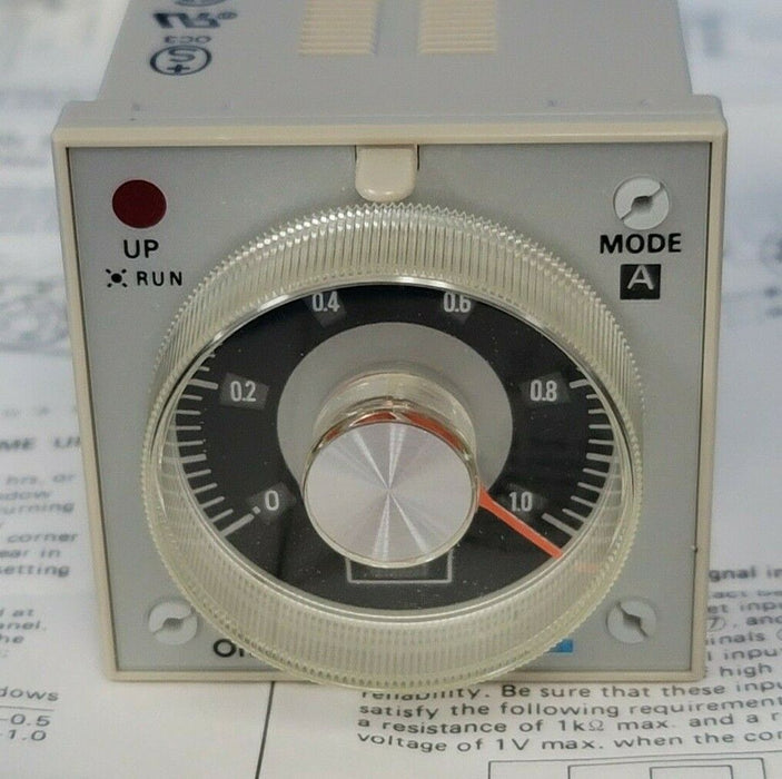 NIB OMRON H3BA-8-AC100/110/120 TIMER 0.5S TO 100H 100/110/120VAC
