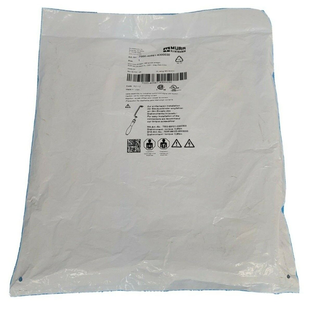 NEW MURR ELEKTRONIK 7000-40561-6300030 M12 MALE STRAIGHT / M8 FEMALE STRAIGHT