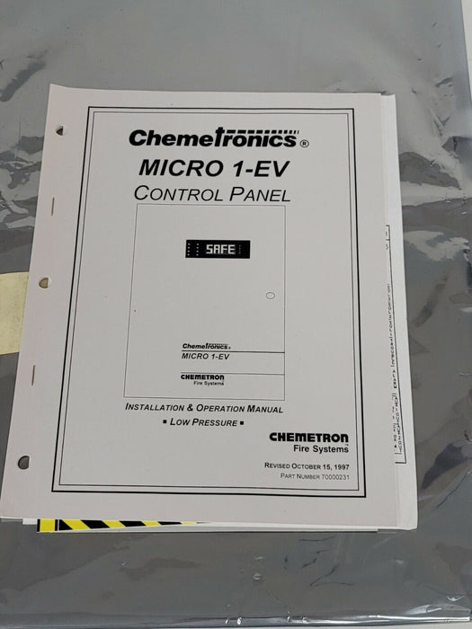 REPAIRED CHEMETRON MICRO 1-EV PRINTED CIRCUIT CPU BOARD REVISION NO. 4.3